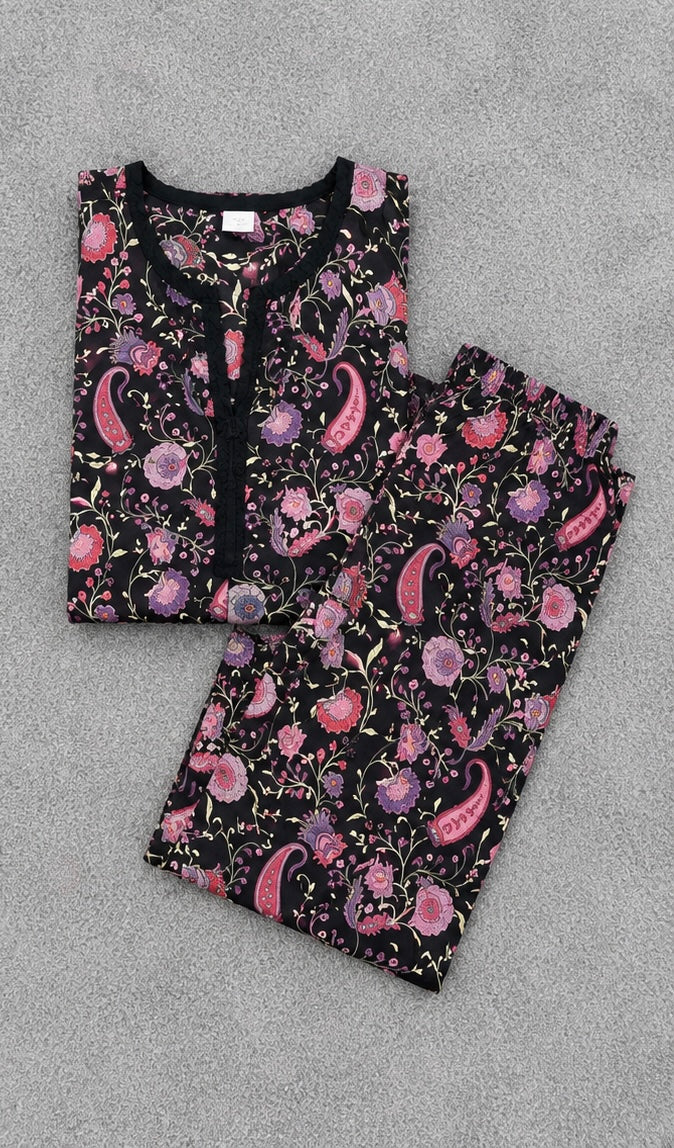 Pink purple floral